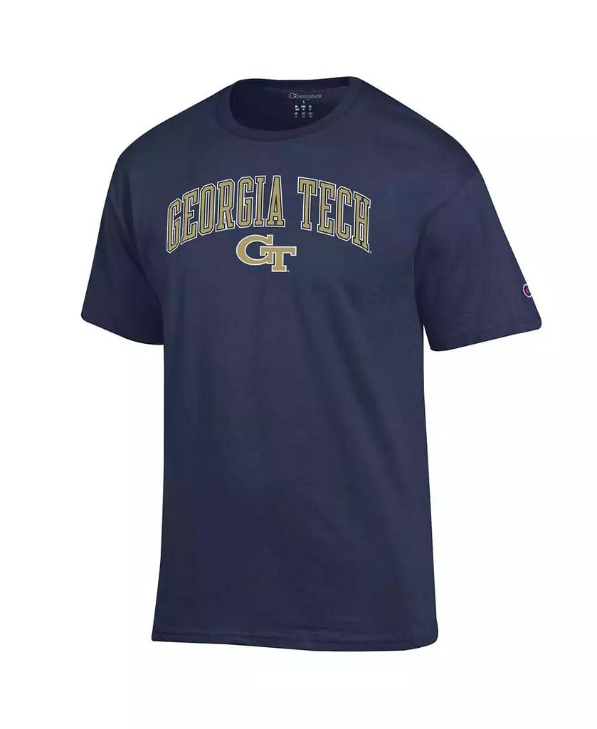 CHAMPION Men's Navy Georgia Tech Yellow Jackets Arch Over Logo T-Shirt