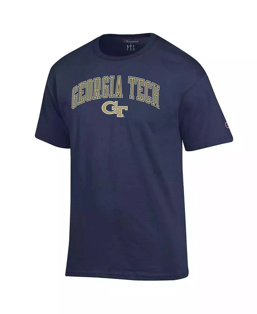 CHAMPION Men's Navy Georgia Tech Yellow Jackets Arch Over Logo T-Shirt 2