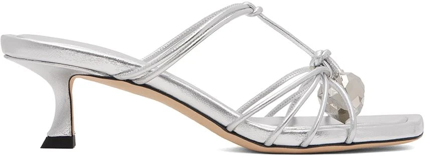 Jimmy Choo Silver Jemma 50 Mules 1