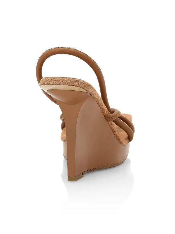 GIA BORGHINI Gia Borghini x RHW Rosie 39 Strappy Leather Wedge Sandals 3