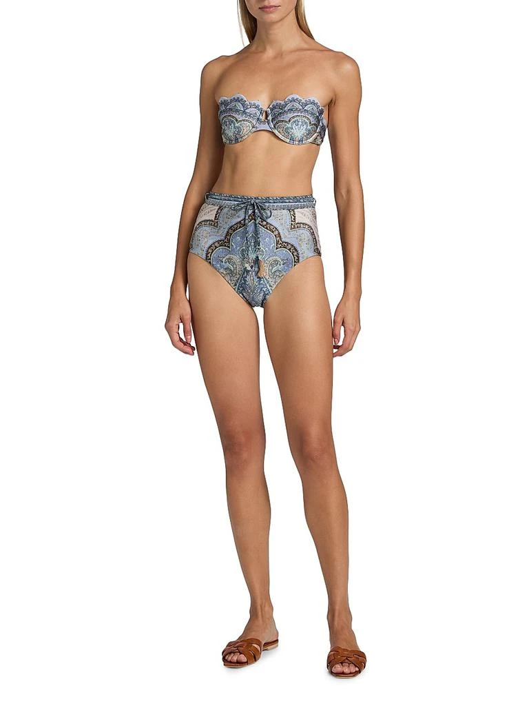 Zimmermann Wanderlust Scallop Balconette Printed Bikini Top 2