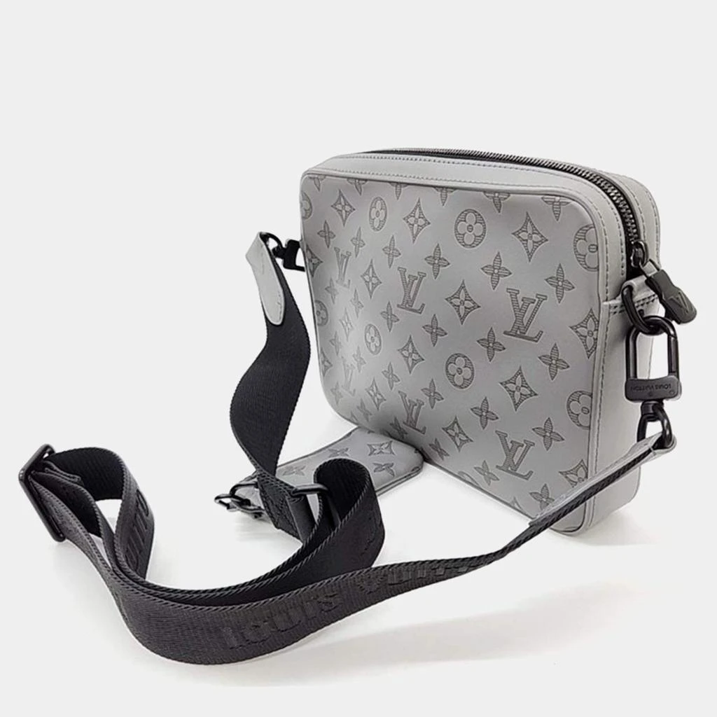 Louis Vuitton Louis Vuitton Grey Leather Shadow Duo Messenger Crossbody Bag 2