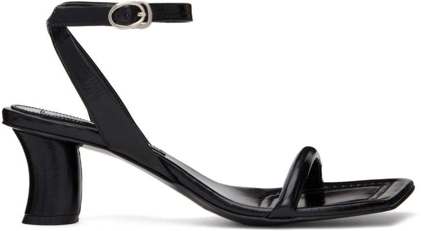 Reike Nen Black Patent Heeled Sandals