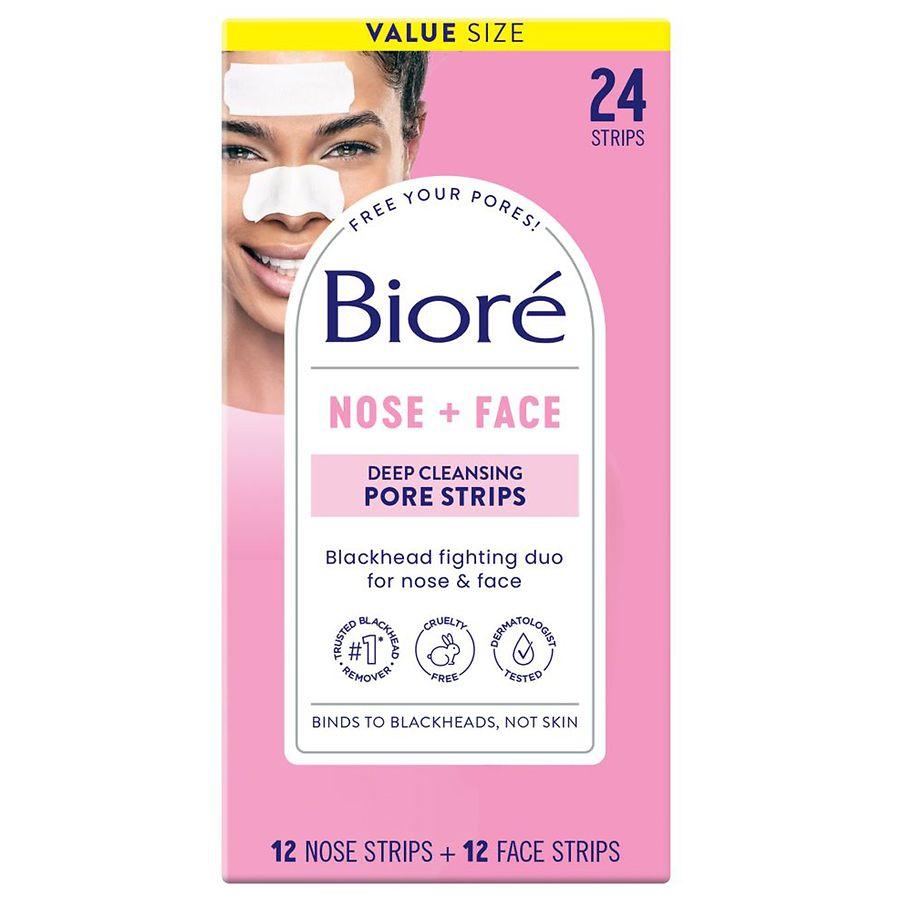 Biore Nose + Face Strips Unscented, Combo