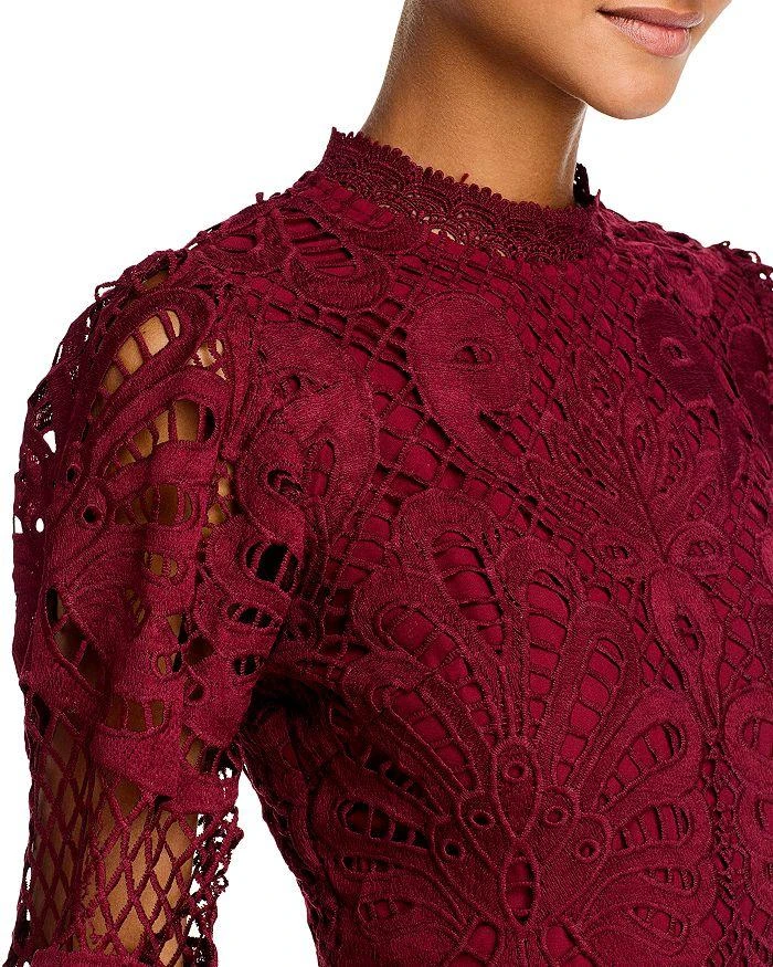 AQUA Long Sleeve Lace Dress - Exclusive 5