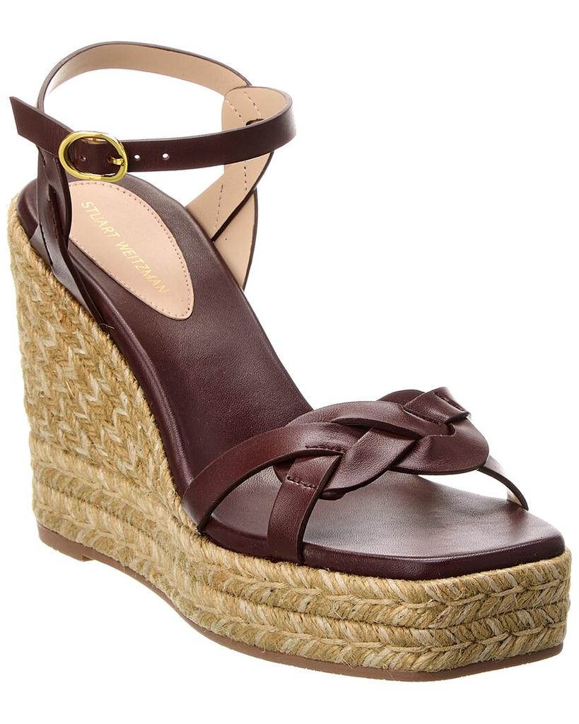 Stuart Weitzman Stuart Weitzman Braida Max Leather Wedge Espadrille