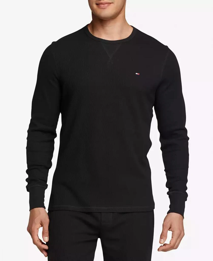 Tommy Hilfiger Men's Waffle-Knit Long-Sleeve Crewneck Thermal Top 1