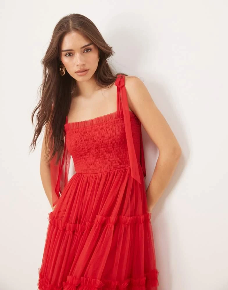 open lace back dress PREORDER Espinela Dress in Cherry Gingham