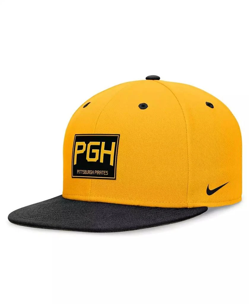 NIKE Men's Gold/Black Pittsburgh Pirates City Connect True Fitted Hat 1