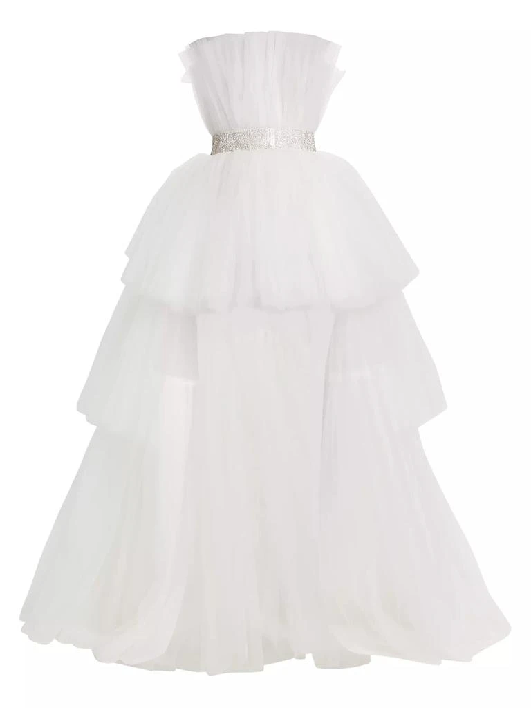 BRONX AND BANCO Anna Strapless High-Low Tulle Gown 1