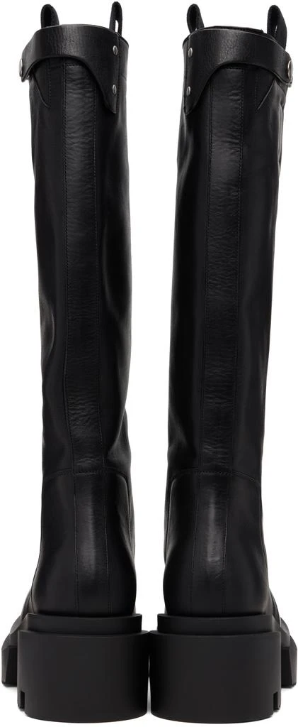 Rick Owens Black Concordians Pull On Mega Tractor Boots 2