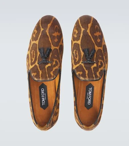Tom Ford Nicolas leopard-print calf hair loafers 4