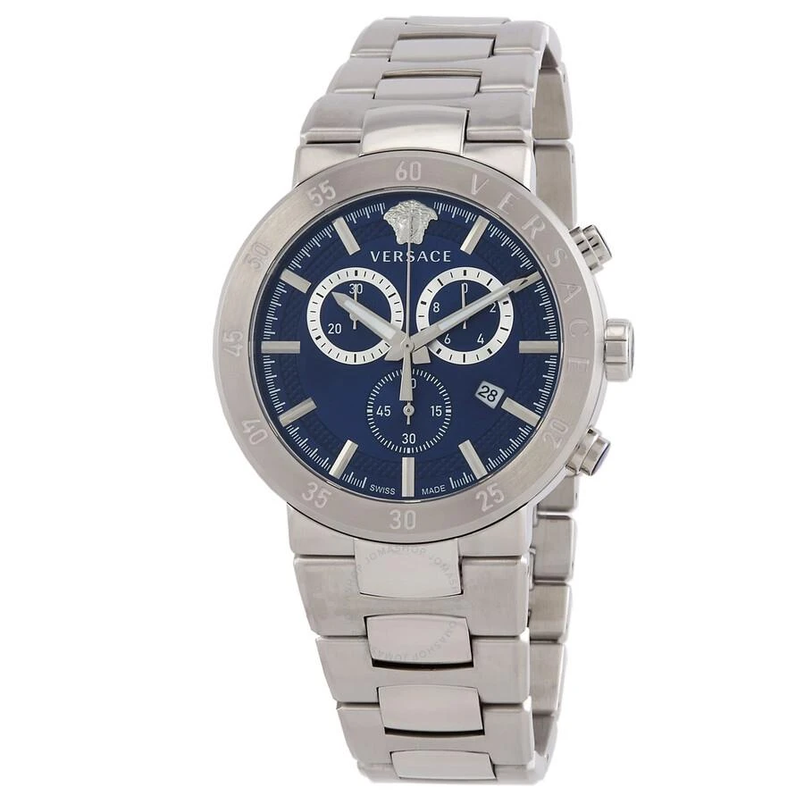 Versace Urban Mystique Chronograph Quartz Blue Dial Men's Watch VEPY00420 1