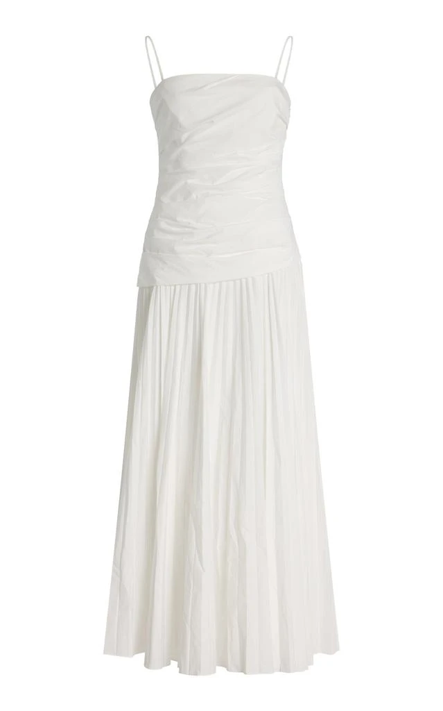 SIMKHAI SIMKHAI - Arie Cotton-Blend Bustier Midi Dress - White - US 6 - Moda Operandi 1
