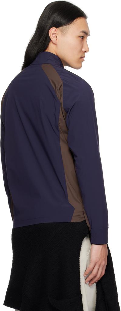 Navy & Brown Zip-Up Track Jacket – On Sale Now with Up to 71% Off