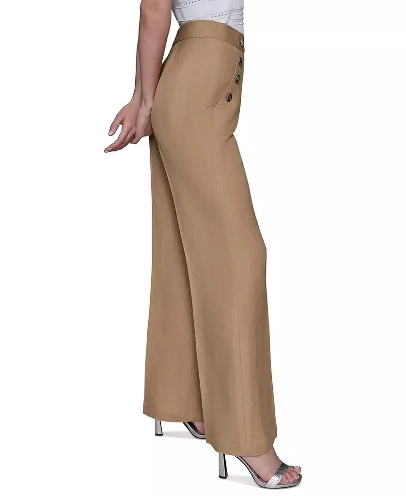 Karl Lagerfeld Paris Women's Linen-Blend Sailor Pants 3