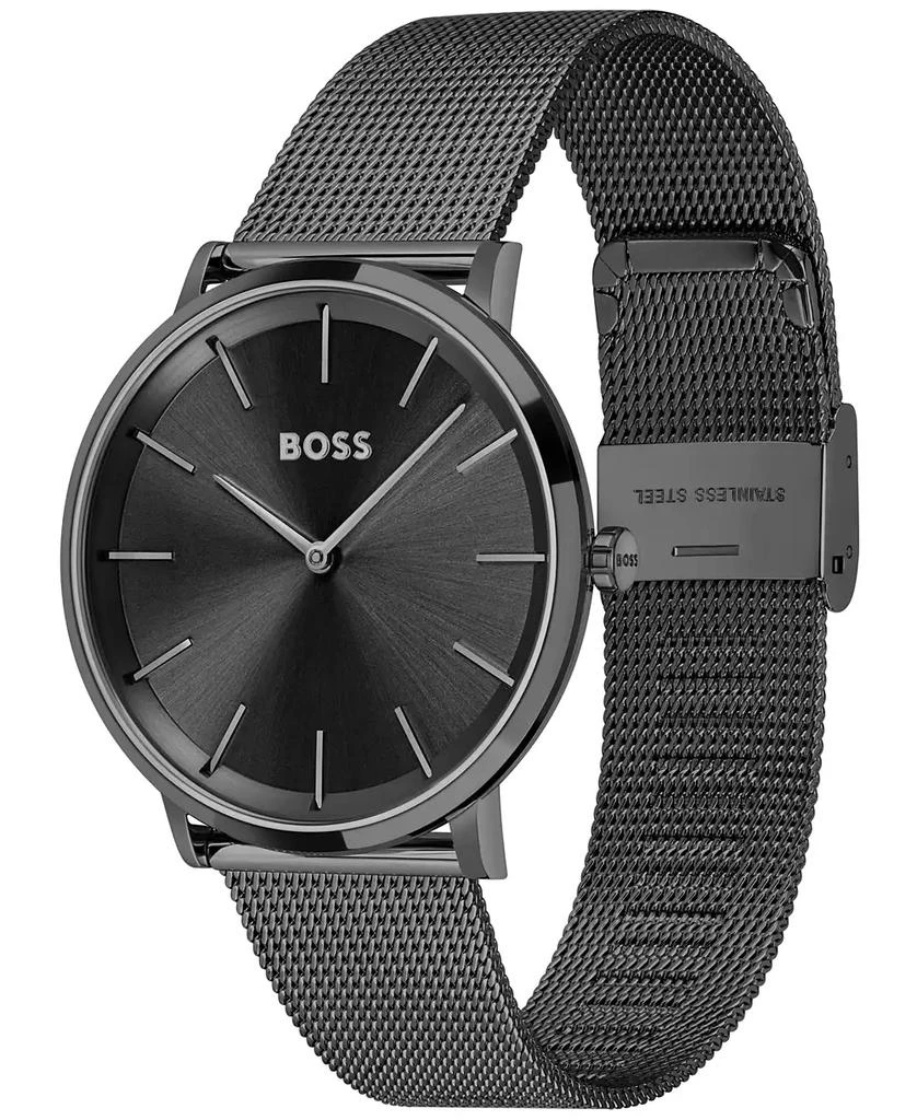 Hugo Boss Men's Skyliner Black Stainless Steel Mesh Bracelet Watch 40mm 2