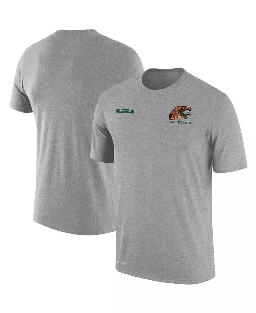 NIKE Men's x LeBron James Gray Florida A&M Rattlers Collection Performance T-shirt 2