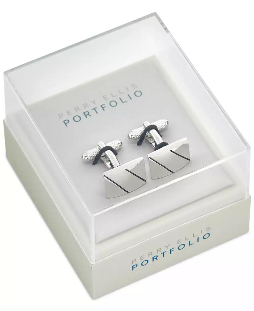 Perry Ellis Men
s Diagonal Line Cufflinks