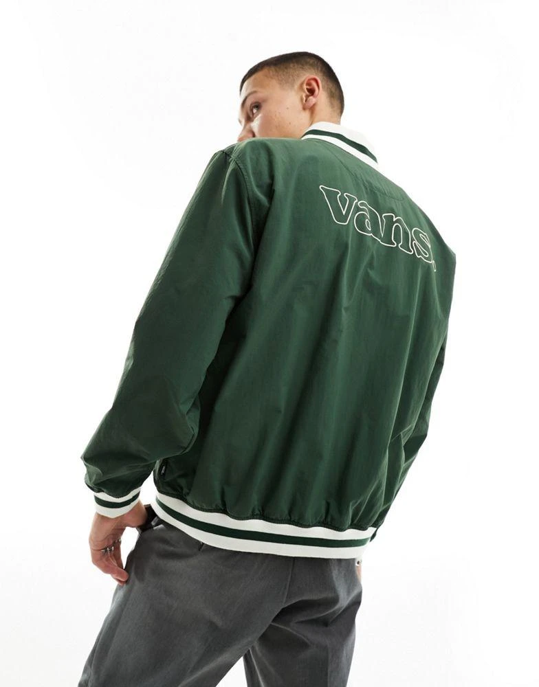 Vans Vans moore varsity bomber jacket in green 2