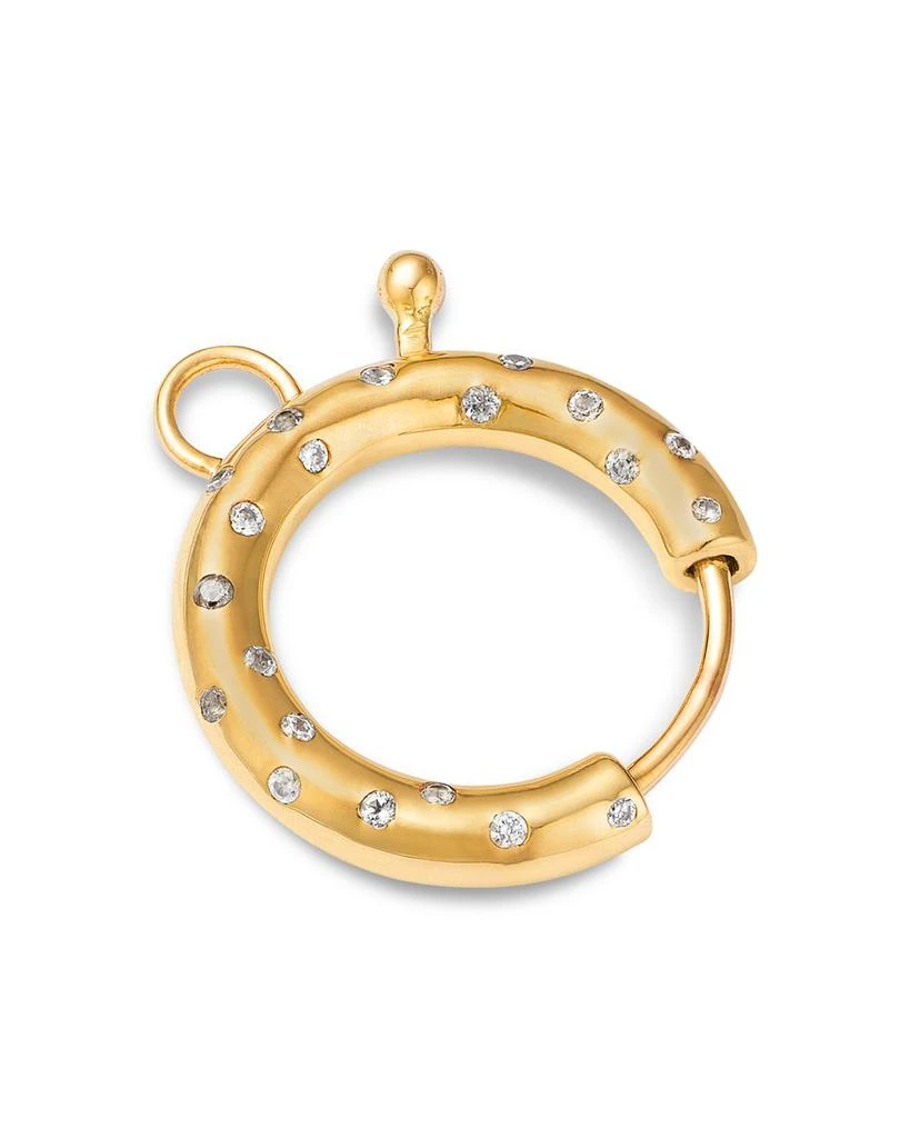 Moon & Meadow 14K Yellow Gold White Topaz Scatter Charm Holder 2