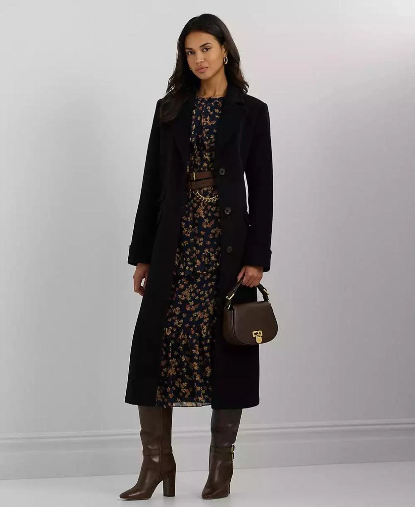 Ralph Lauren Women's Long Notched-Collar Coat 1