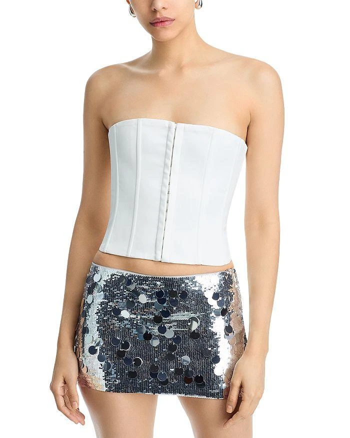 Danielle Guizio Satin Corset Top 1
