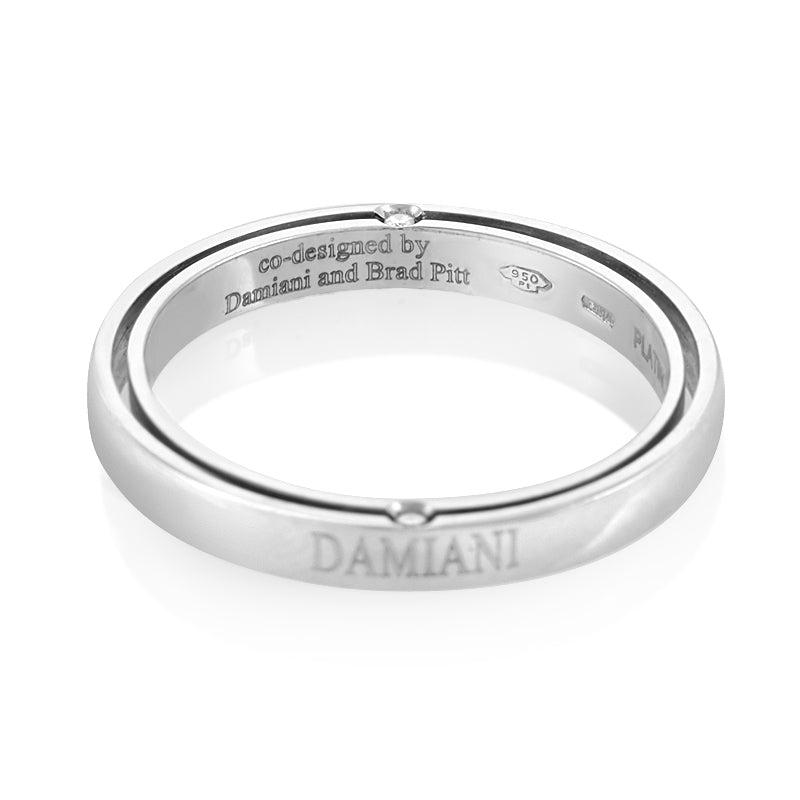 Damiani D.Side Brad Pitt Platinum 4-Diamond Band Ring