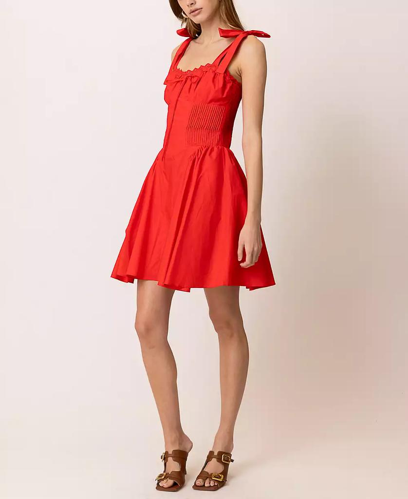 Line & Dot Women's Anessa Pleated-Waist Mini Dress