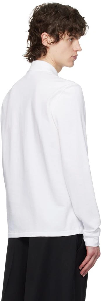 Lacoste White Classic Fit Long Sleeve Polo 3