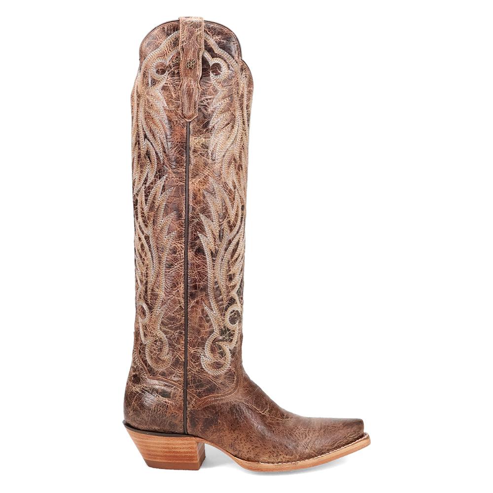 Dan Post Boots Rustic Ridge Embroidered Bison Snip Toe Pull On Cowboy Boots