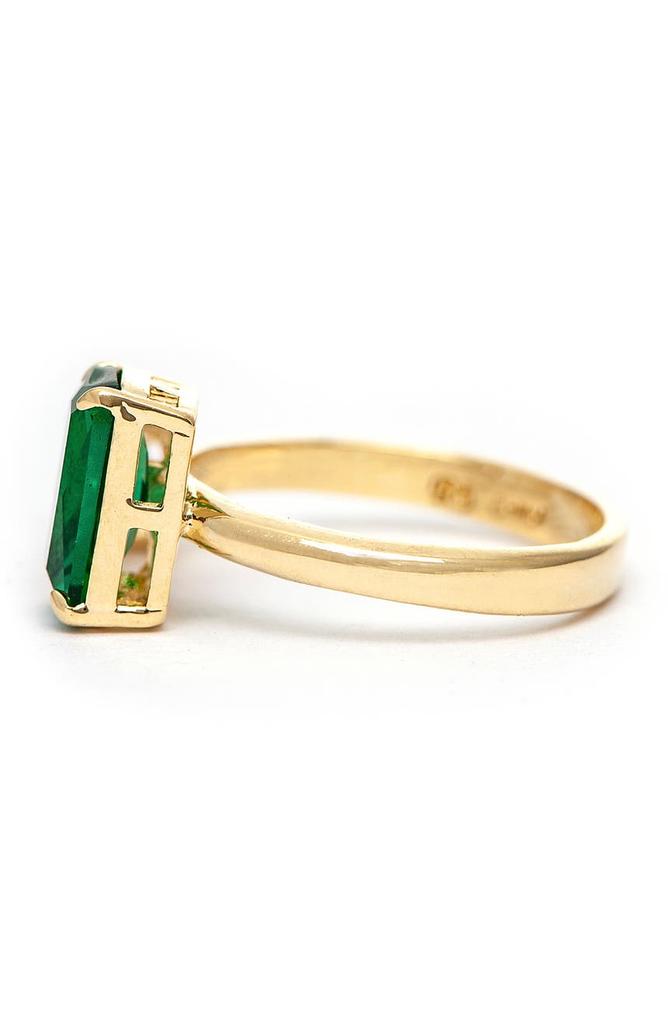 Rivka Friedman Emerald Cut Crystal & CZ Ring