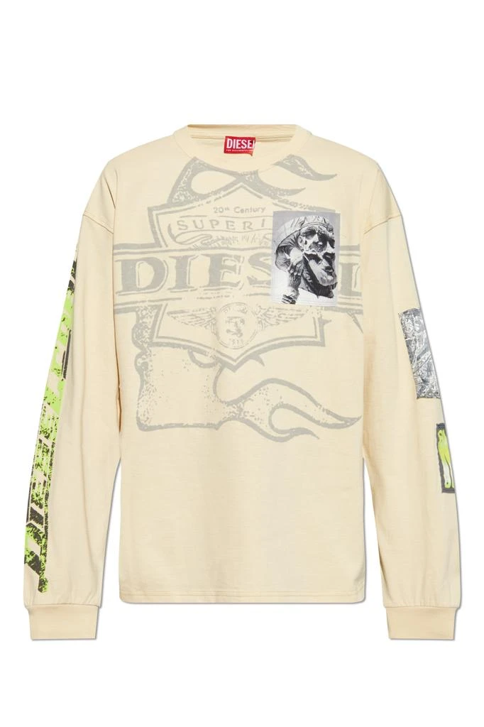 Diesel T-shirt T-BOXT-LS-SLITS-R5 1