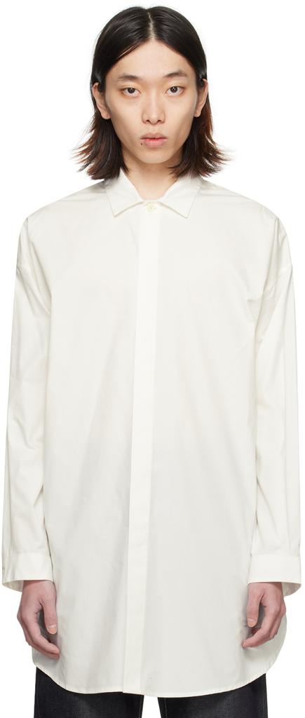 SUNNEI Off-White Spread Collar Shirt