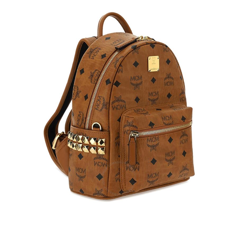 MCM Stark Side Studs Backpack In Visetos