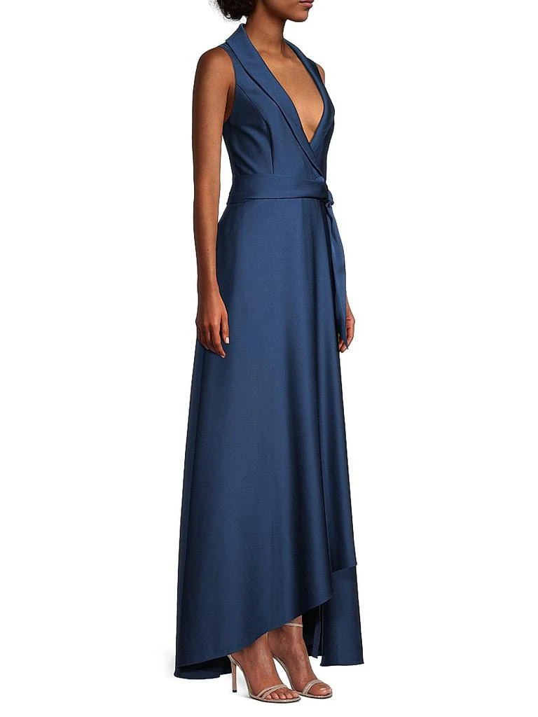 Belted High-Low Wrap Gown  On Sale Now with Up to 71% Off | Discover  Exclusive Deals & Savings at BeyondStyle  Authentic Aidan Mattox women's  apparel|dresses|sleeveless|Women's|solid|contemporary|floor-length|wrap|2|collared|women's  with Limited-Time ...