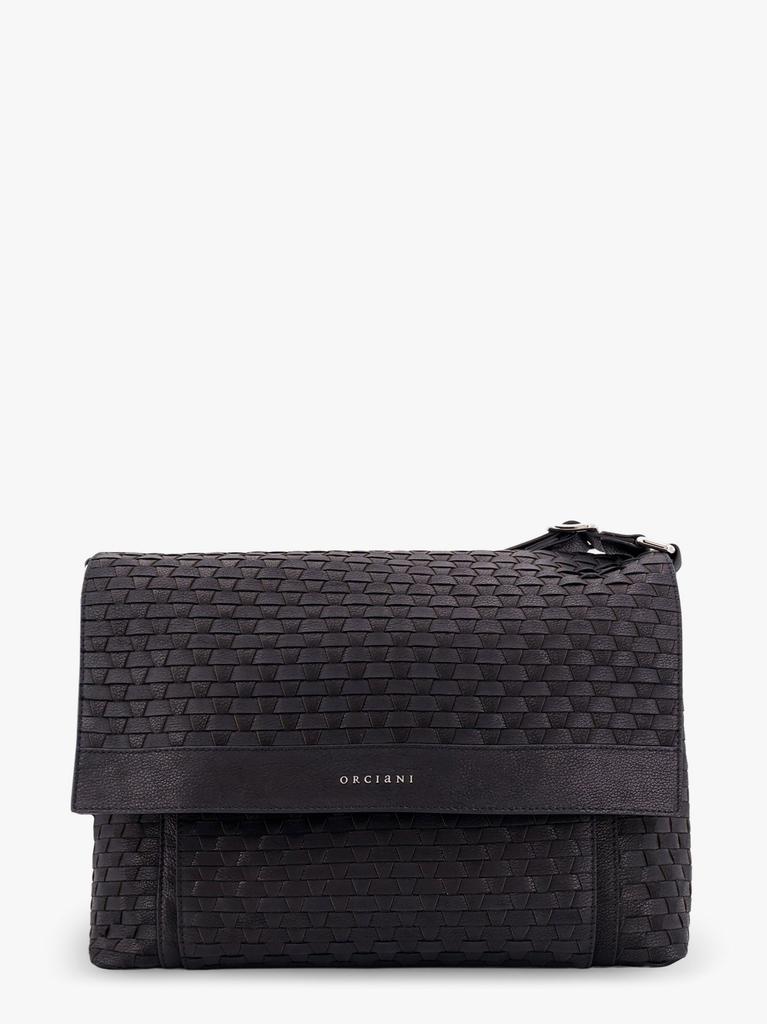 ORCIANI Leather shoulder bag with interwined motif