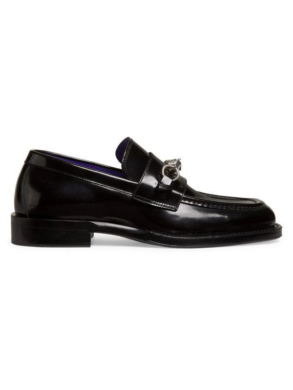 Burberry Barbed Leather Loafers 1