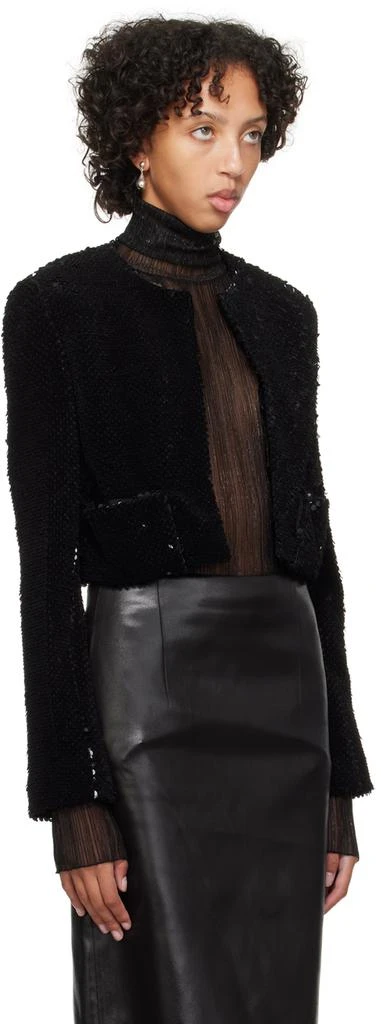 Recto Black Sequin Blazer 2