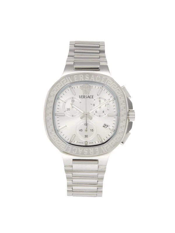 Versace V-Chrono Square Stainless Steel Chronograph Bracelet Watch/40MM 1