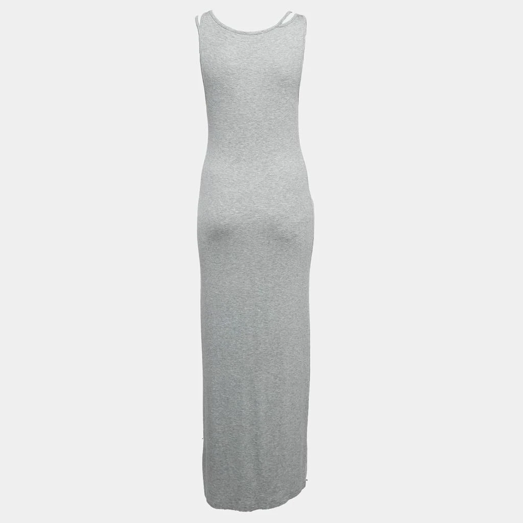 Lovers + Friends Lovers and Friends Grey Rib Knit Cut-Out Detail Sleeveless Maxi Dress M 2