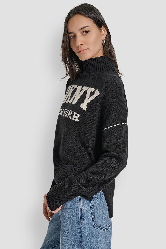 DKNY ニット セーター トップス DKNY by Donna Karan Short Sleeve Knit Graffiti Floral Sweater
