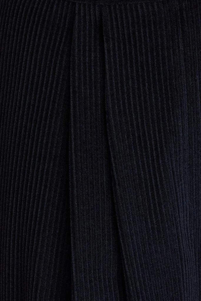 Le 17 Septembre Pleated wool-blend corduroy wide-leg pants 4