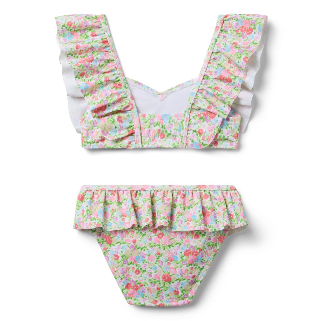 Janie and Jack Ditsy Floral Ruffle Two Piece Swim (Toddler/Little Kid/Big Kid)