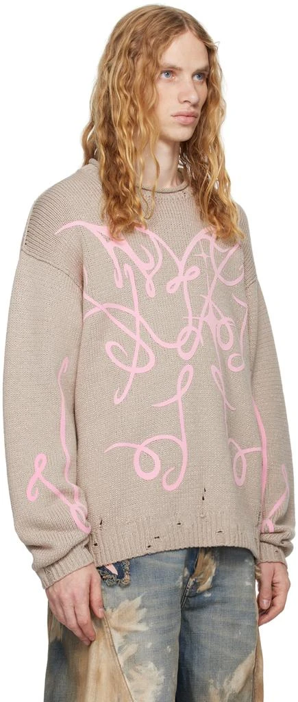 Acne Studios Beige Printed Sweater 2