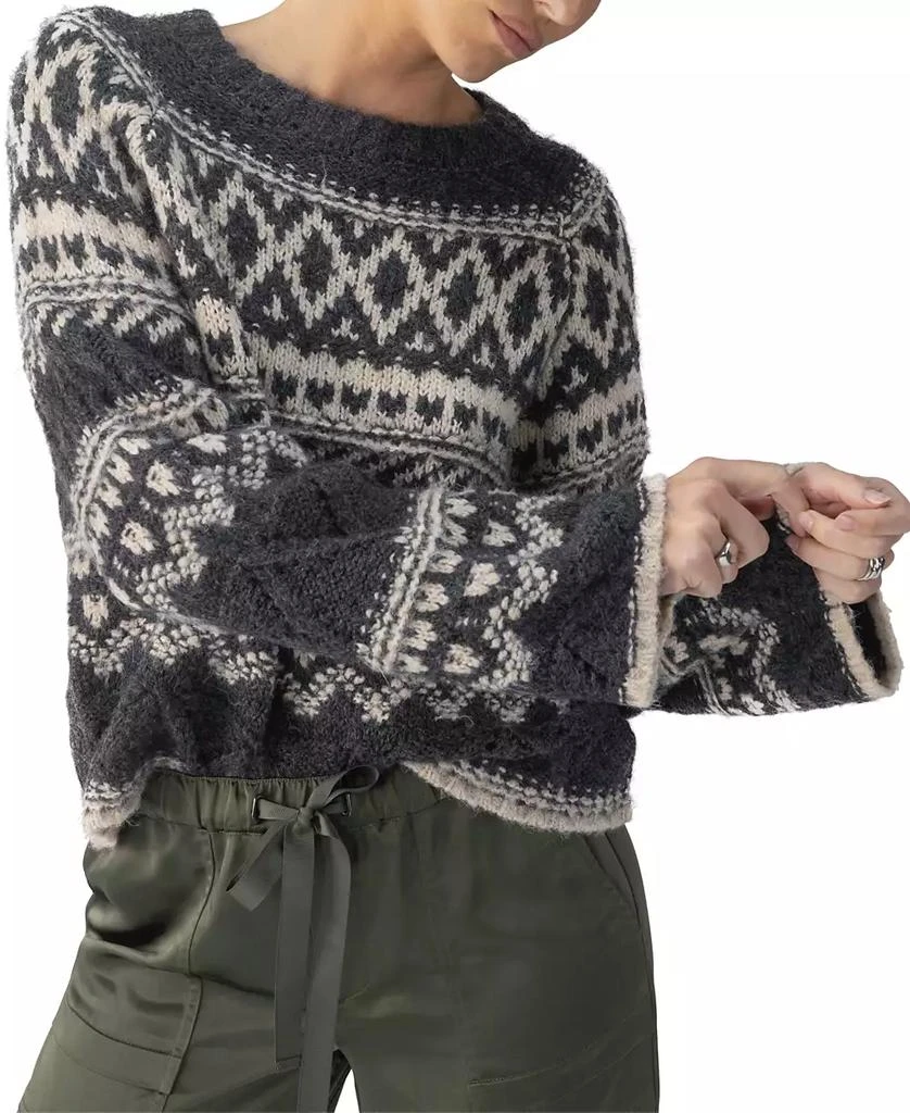Sanctuary Women's Fair-Isle Crewneck Dropped-Shoulder Sweater 4