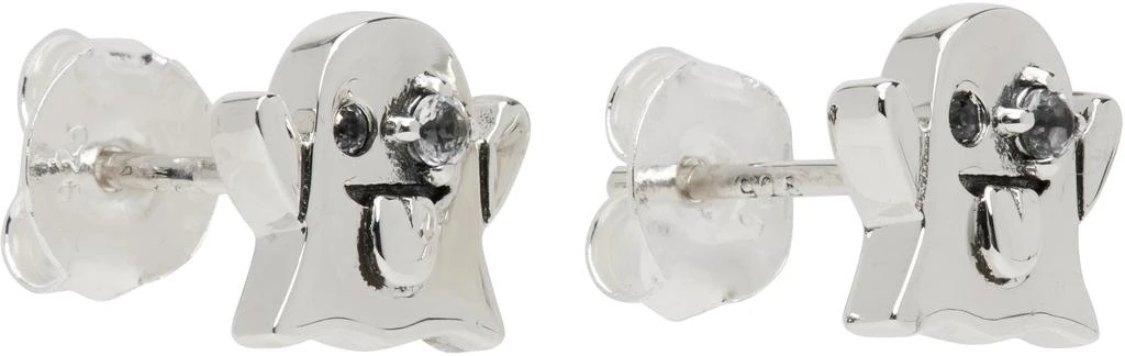 Stolen Girlfriends Club Silver Ghost Stud Earrings 2