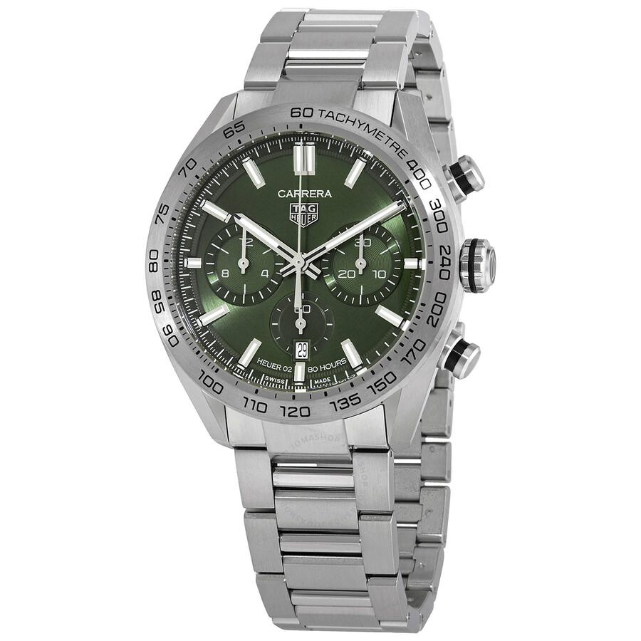 Tag Heuer Carrera Chronograph Automatic Green Dial Men's Watch CBN2A10.BA0643