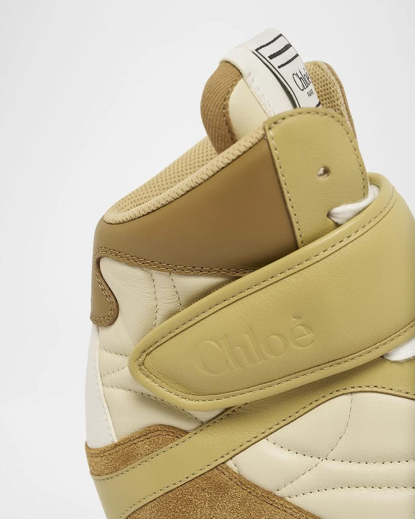 Chloé Kick Mixed Leather High-Top Sneakers 4