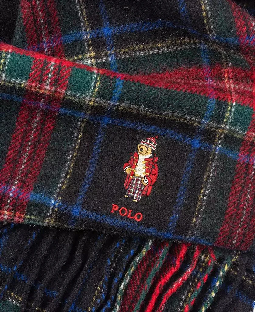 Ralph Lauren Men's Holiday Tartan Bear Scarf 3